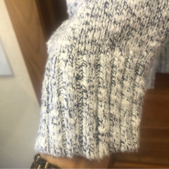 L.L. Bean /Women's / Ragg Marled Pullover Black White Sweater/ Crew Neck / L - Picture 3 of 9